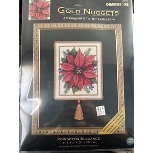 Dimensions Gold Nuggets Cross Stitch Kit "Poinsettia Elegance "#8680